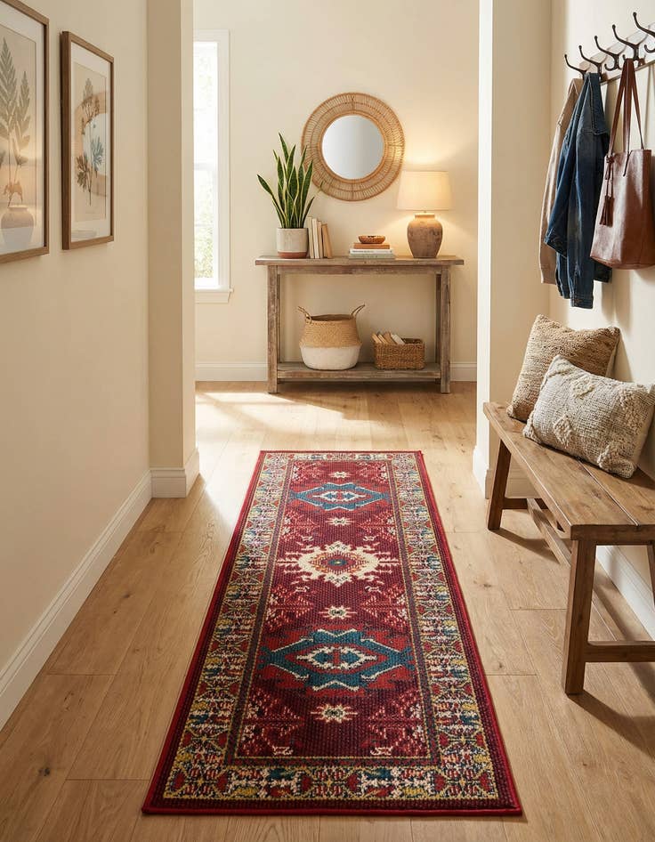 Detail image of  2' x 6'  Washable Baja Indoor / Outdoor Runner Rug