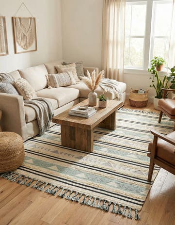 8' x 10' Hand Woven Arizona Wool Rug
