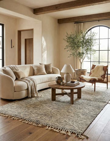 6' 8 x 12' 8 Hand Knotted Moroccan Wool Rug