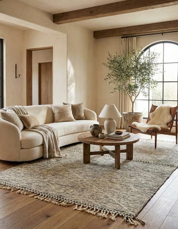 6' 8 x 12' 8 Hand Knotted Moroccan Wool Rug