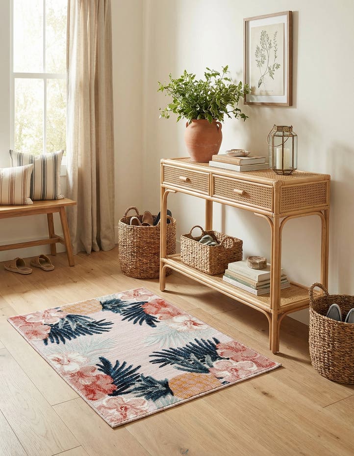 2' 2 x 3' Easy-Clean Botanical Indoor / Outd...