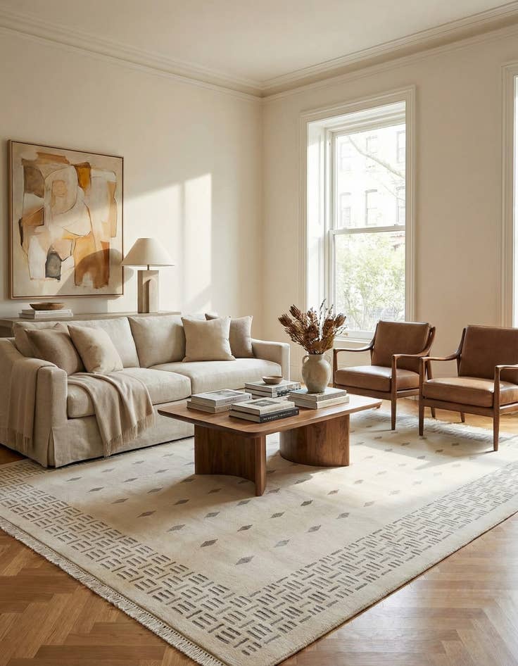 Detail image of  6' 8 x 9' 10  Hand Knotted Darya Wool Rug