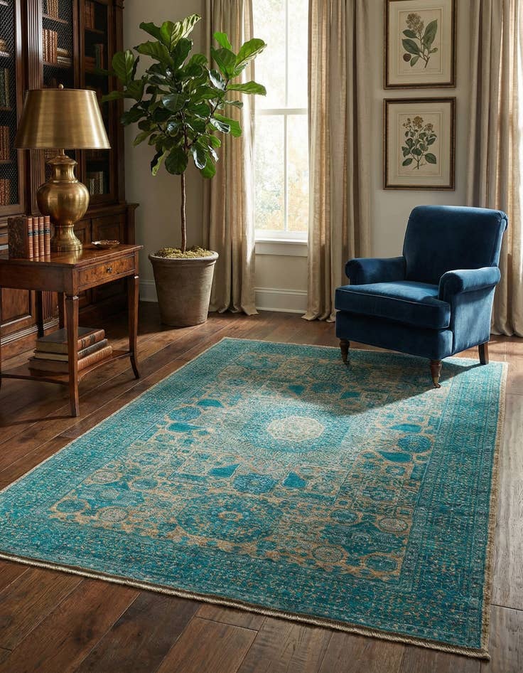 Detail image of 4' x 6'  Hand Knotted Mamluk Rug