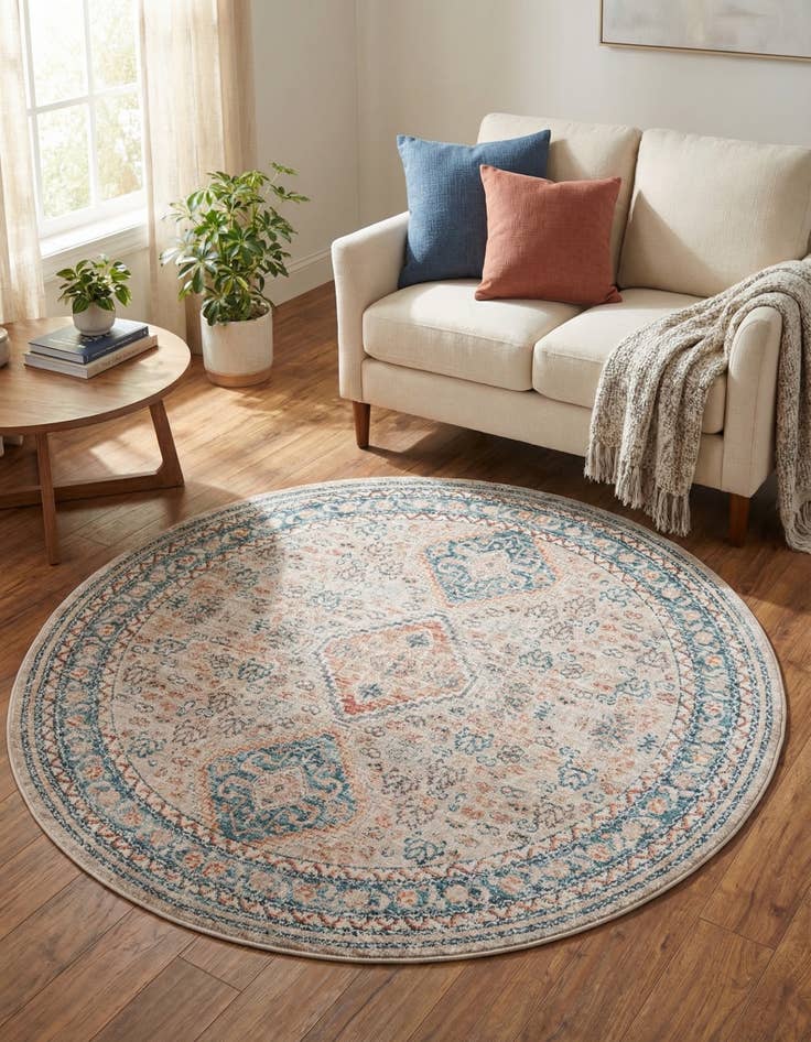 Detail image of  5' 3 x 5' 3 Newport Round Rug