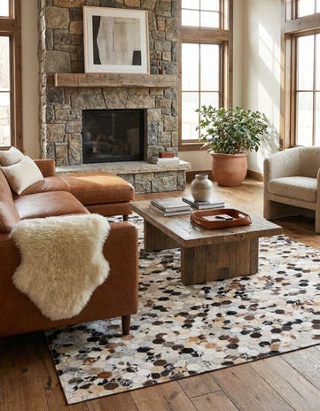 5' 1 x 8' Cowhide Rug