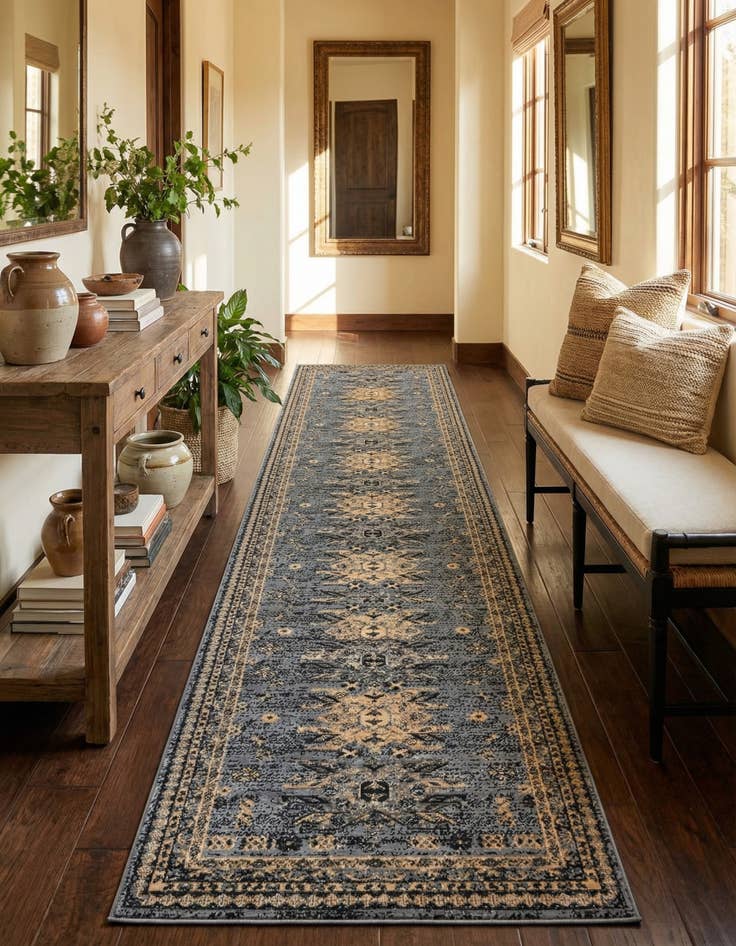 Detail image of  3' x 16' 5 Heris Runner Rug