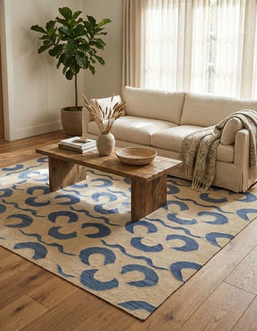5' x 6' 5 Hand Woven Kilim Modern Wool Rug