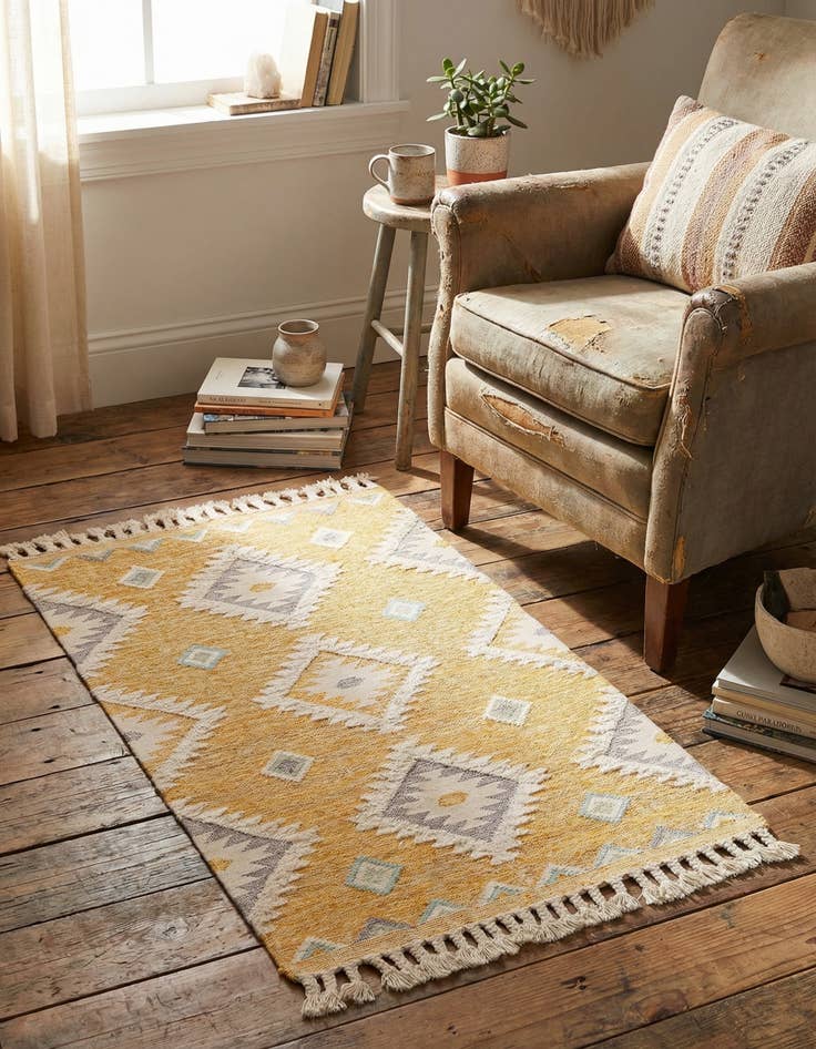 Detail image of 1' 6 x 1' 6  Hand Woven Arizona Wool Sample Rug