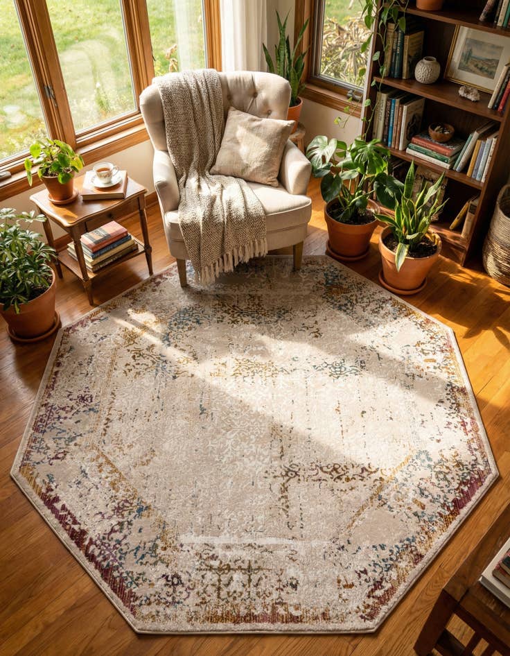 Detail image of 7' 10 x 7' 10 Deepa Octagon Rug