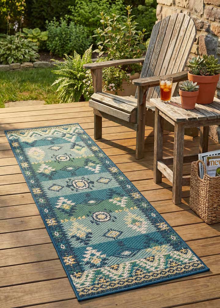 2' x 6' Easy-Clean Baja Indoor / Outdoor Runner Rug