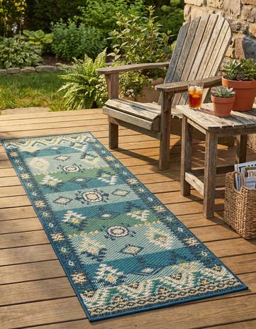 2' x 6' Easy-Clean Baja Indoor / Outdoor Runner Rug