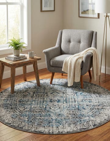Gray Aarhus Round Rug