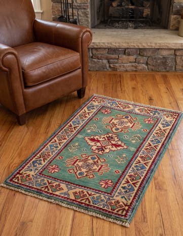 2' x 3' 1 Hand Knotted Kazak Rug