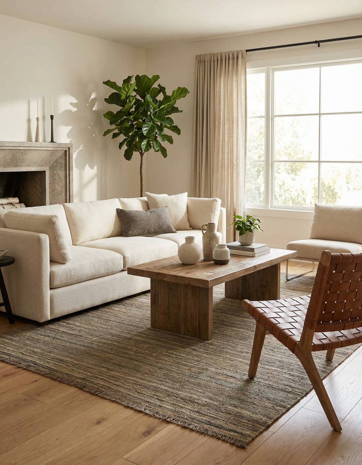 Detail image of 4' x 6' 1  Hand Woven Kilim Modern Wool Rug