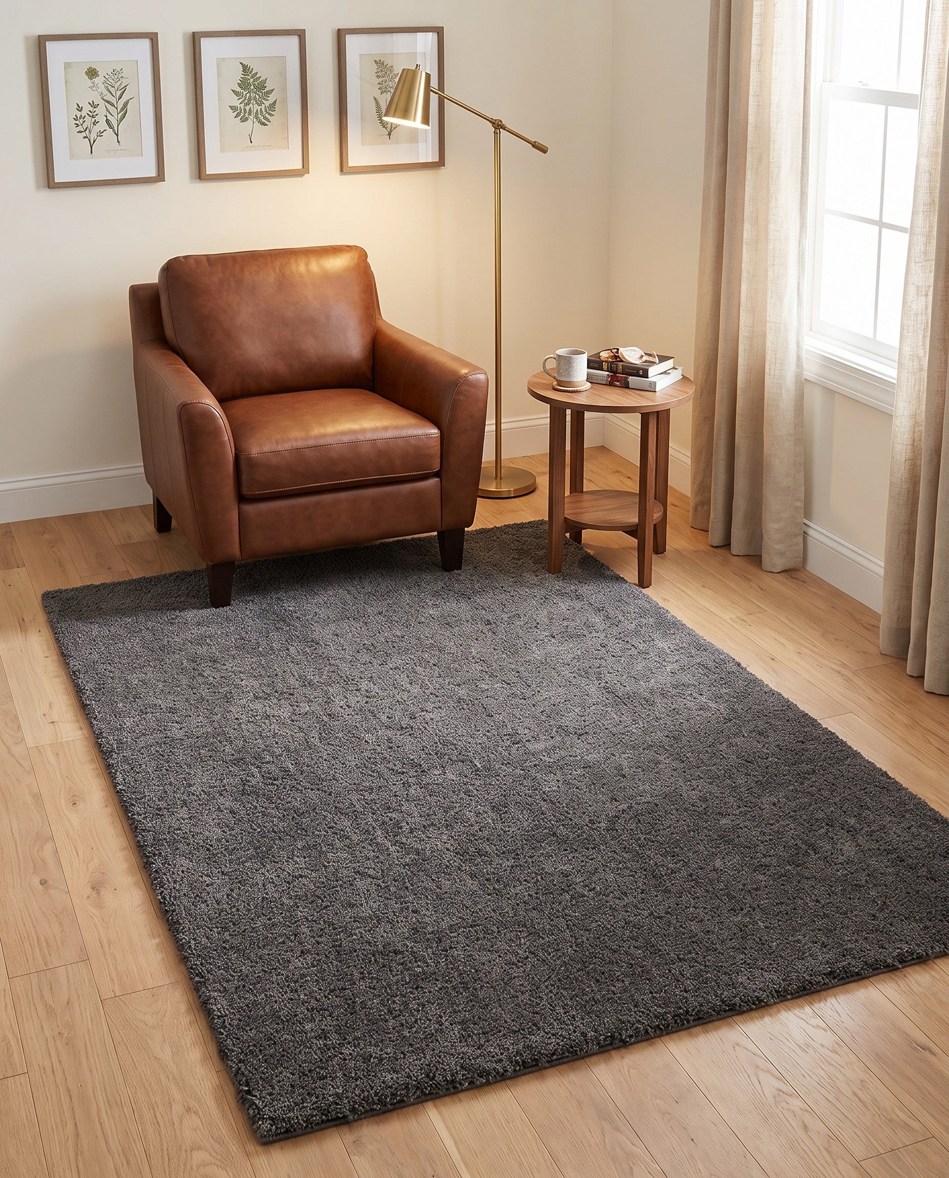 4' x 6' Soft Solid Shag Rug