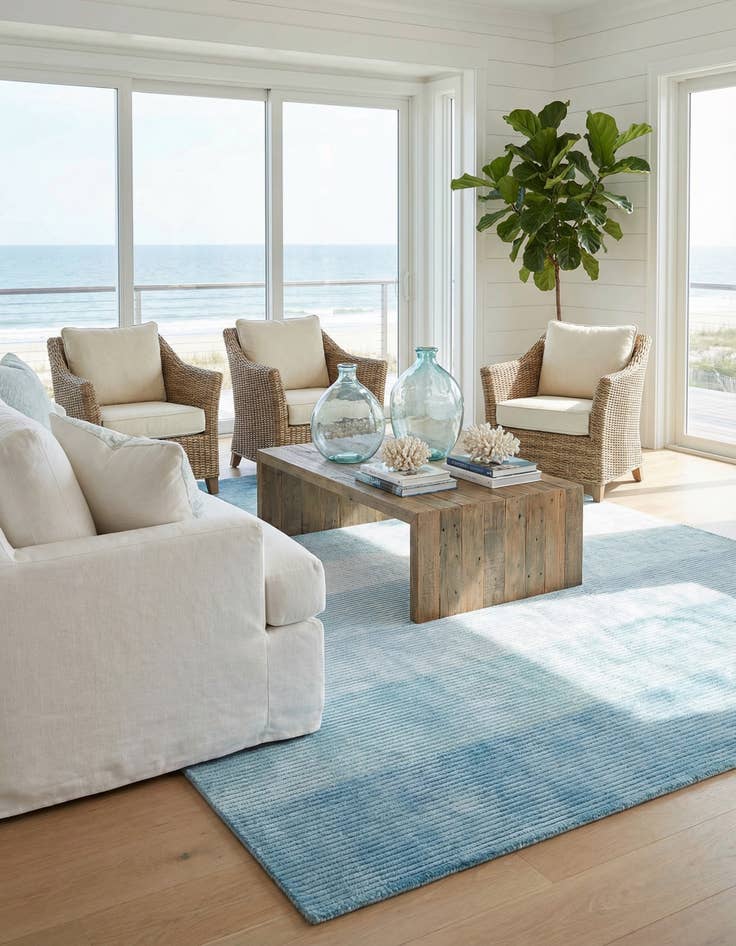 Detail image of  6' 6 x 9' 8  Hand Knotted Darya Wool Rug