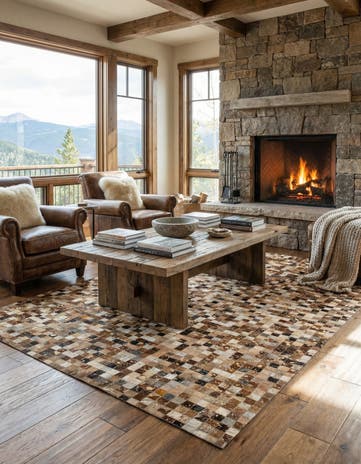 5' 1 x 7' 11 Cowhide - Patchwork Rug