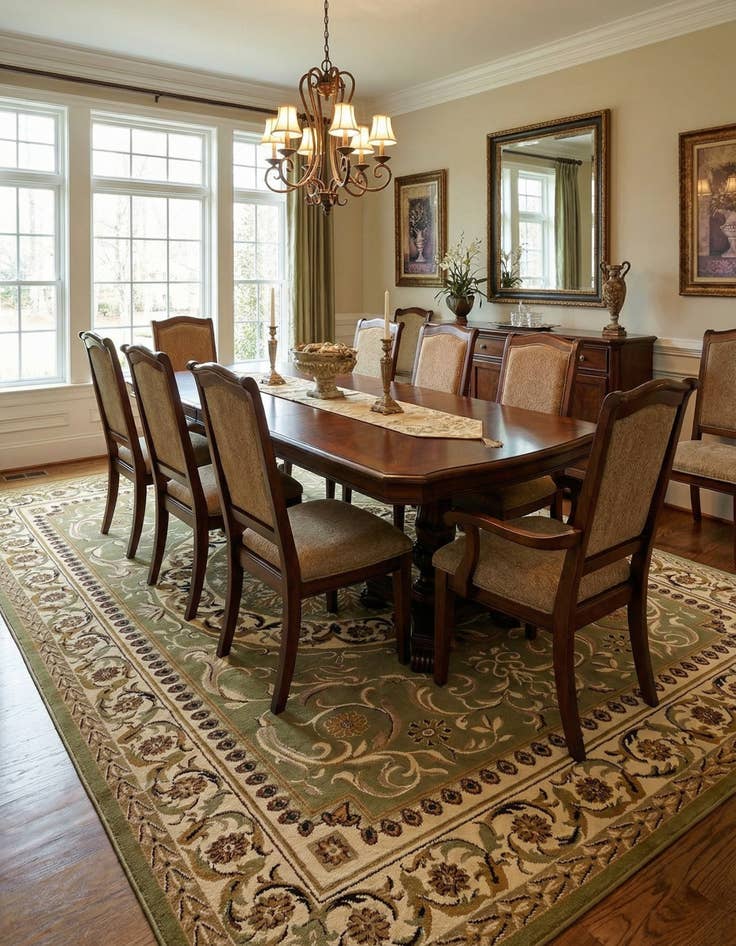 Detail image of 10' x 13' Classic Aubusson Rug