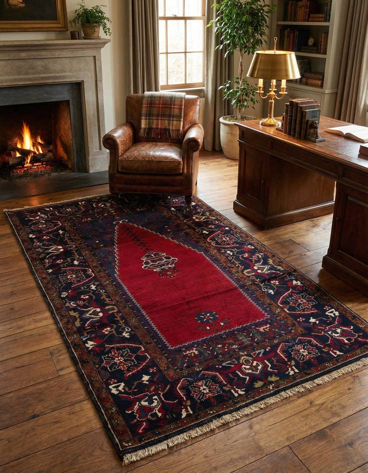 Detail image of 4' 2 x 7' 3  Hand Knotted Anatolian Wool Rug