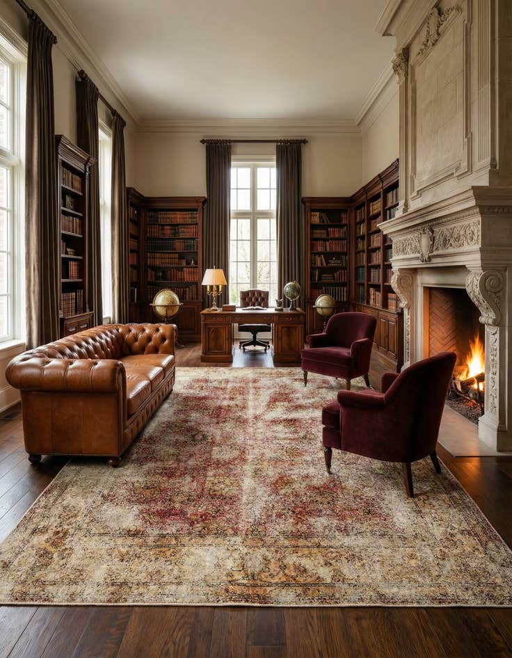 Detail image of 8' 1 x 10' 11 Vintage Royal Wool Rug