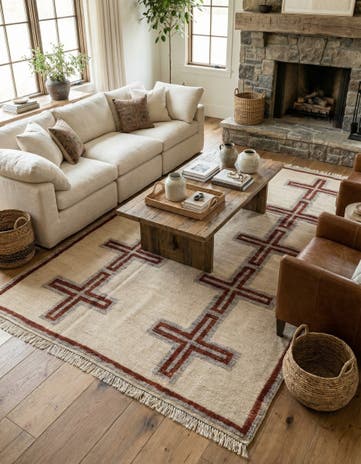 5' 10 x 9' 7 Hand Knotted Darya Wool Rug