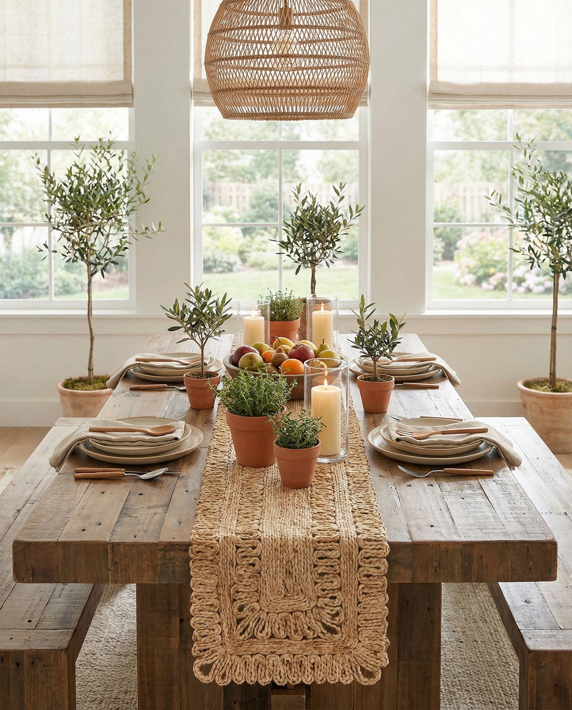  1' 2 x 8'  Hand Braided Jute Table Runner Rug