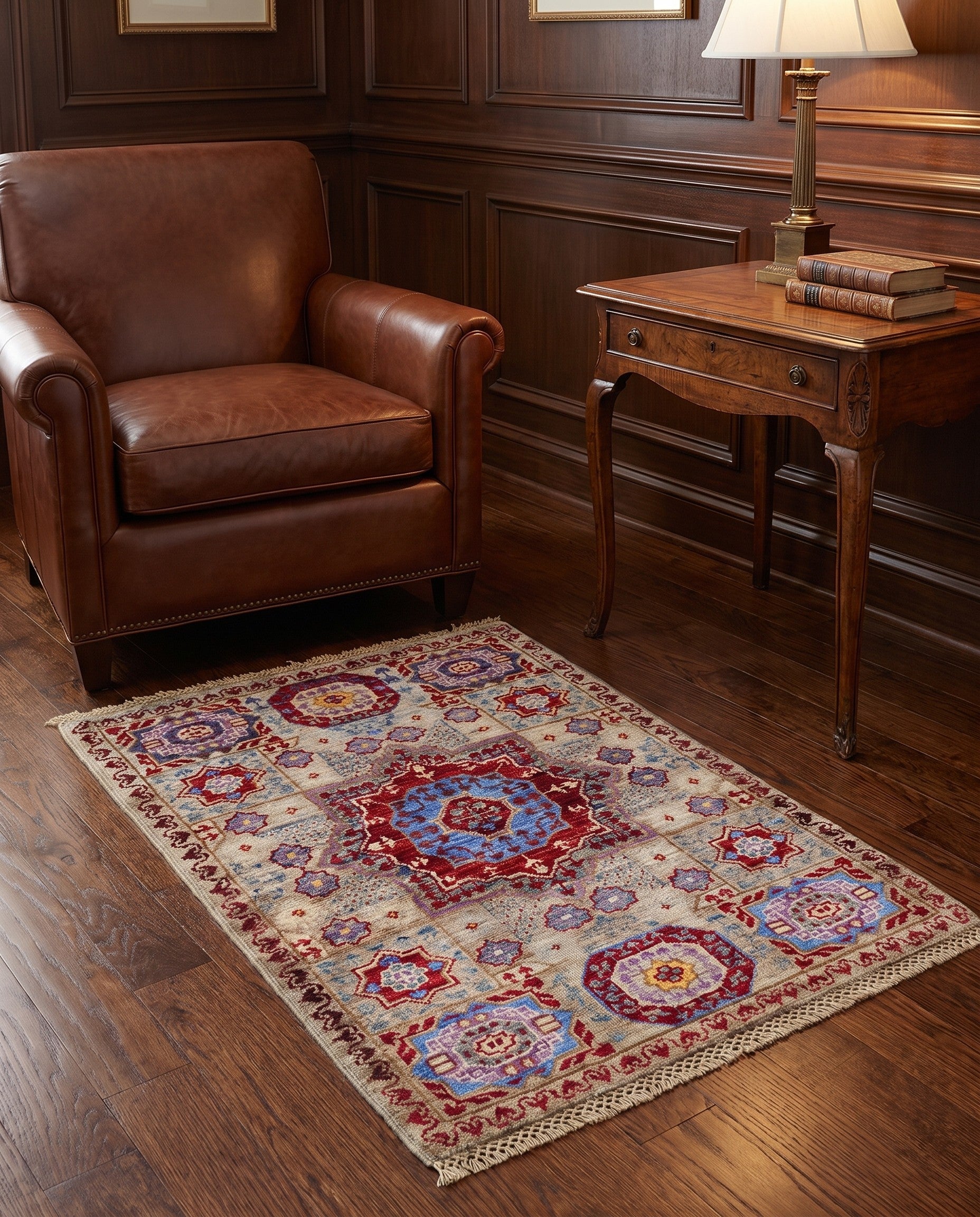 2' x 3' Hand Knotted Mamluk Ziegler Rug