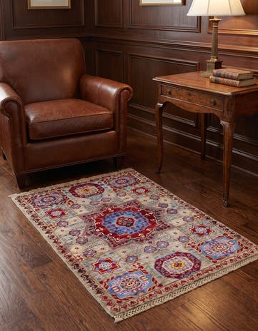2' x 3' Hand Knotted Mamluk Ziegler Rug