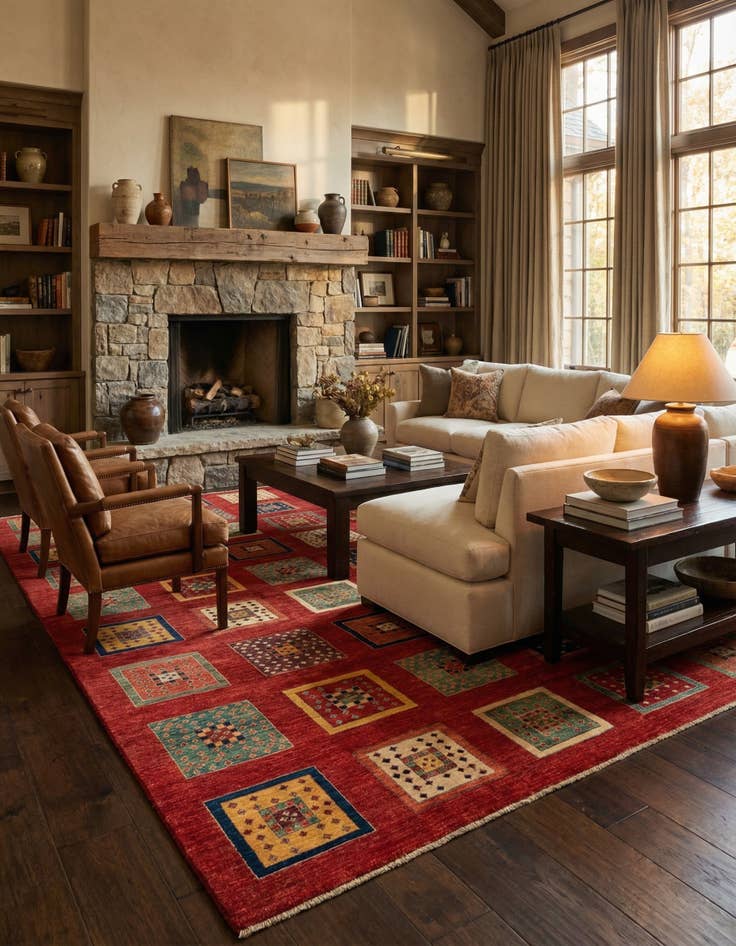 Detail image of 9' 6 x 12' 11  Hand Knotted Ariana Ziegler Oriental Rug