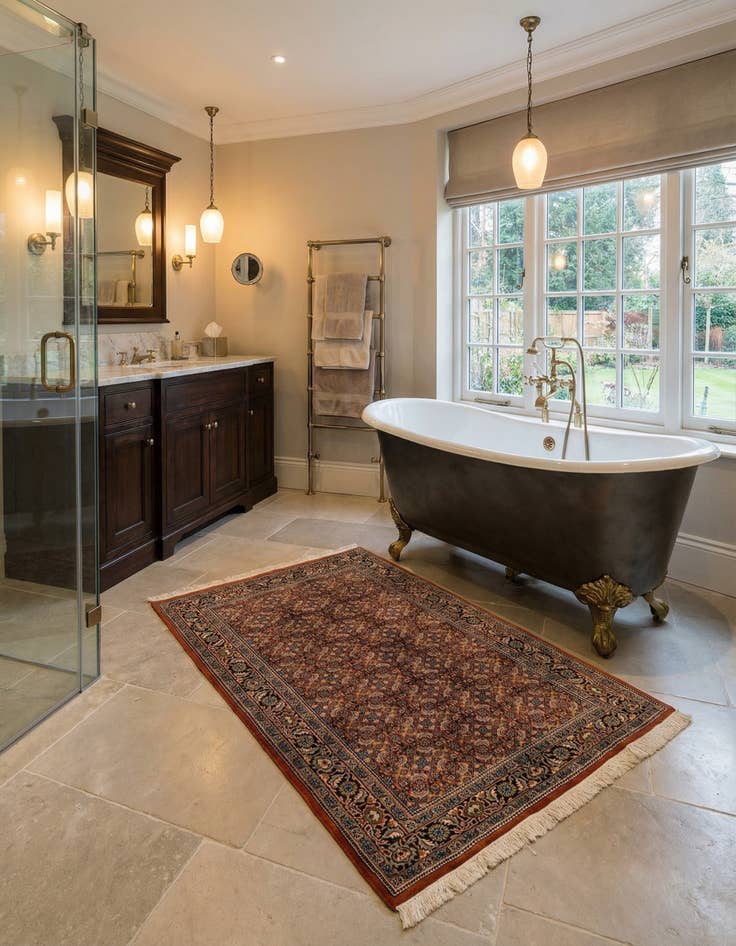 Detail image of 4' x 6' 6  Hand Knotted Bidjar Oriental Wool Rug