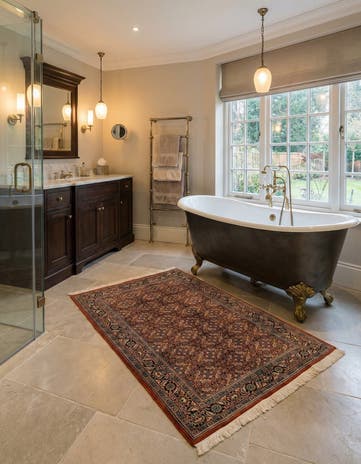 4' x 6' 6 Hand Knotted Bidjar Oriental Wool Rug
