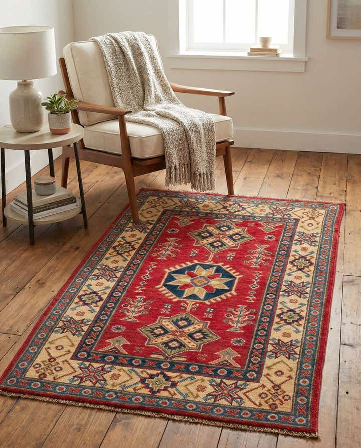 2' 7 x 4' 1 Hand Knotted Kazak Rug