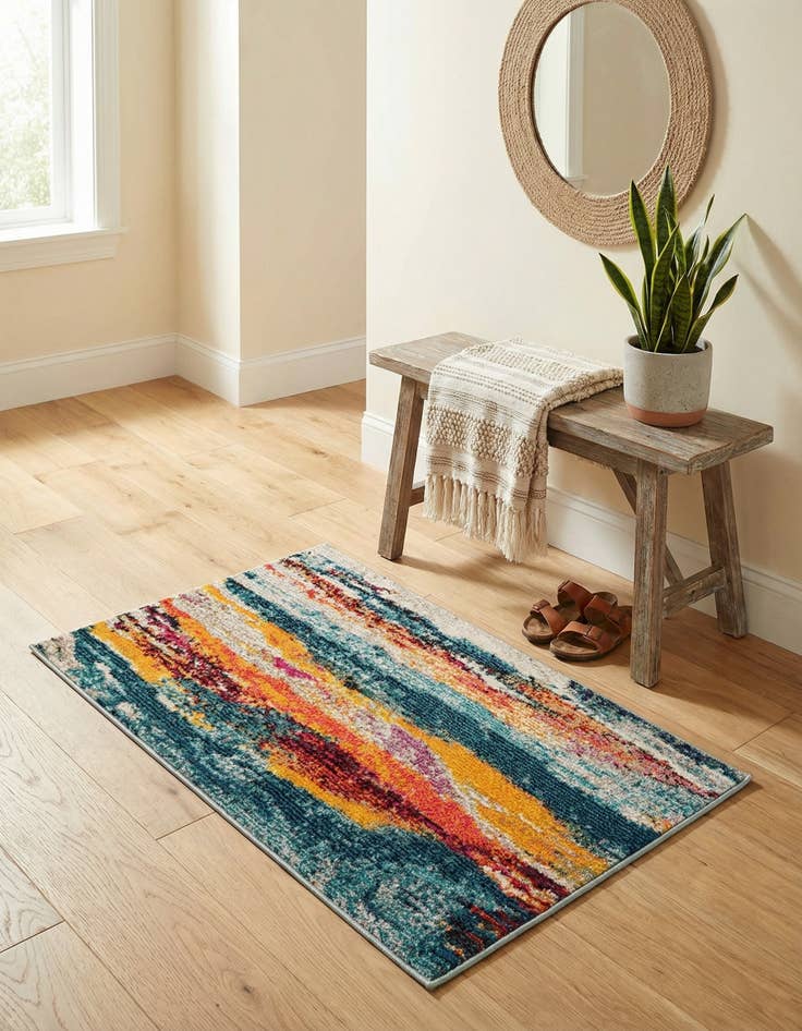 Detail image of 2' x 3'  Washable Haerfest Rug