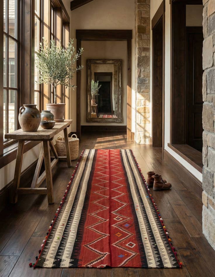 Detail image of  4' 1 x 15' 2 Jajim Runner Rug