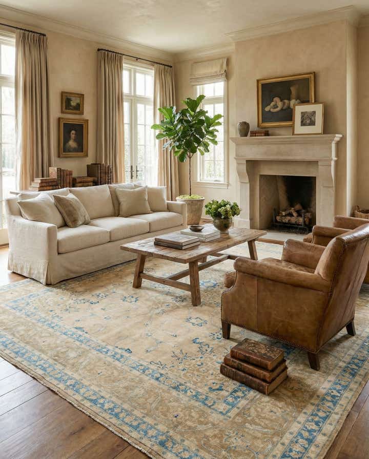 9' 10 x 12' 7 Hand Knotted Ultra Vintage Persian Wool Rug