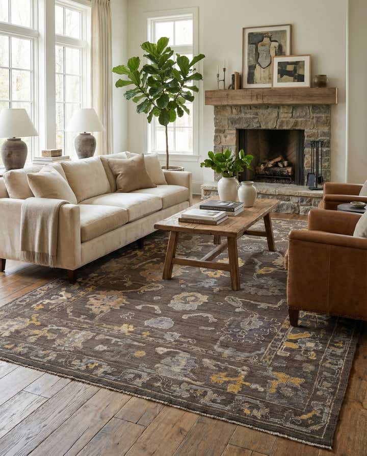 10' 1 x 14' 2 Hand Knotted Oushak Wool Rug