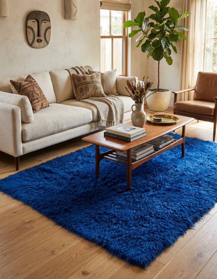 Detail image of 5' 1 x 6' 7  Hand Knotted Moroccan Wool Rug