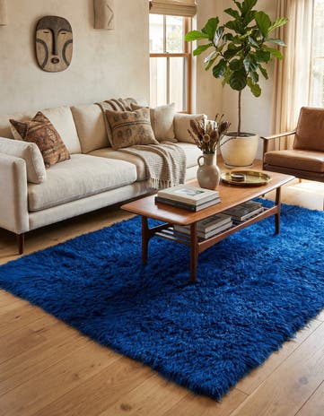 5' 1 x 6' 7 Hand Knotted Moroccan Wool Rug