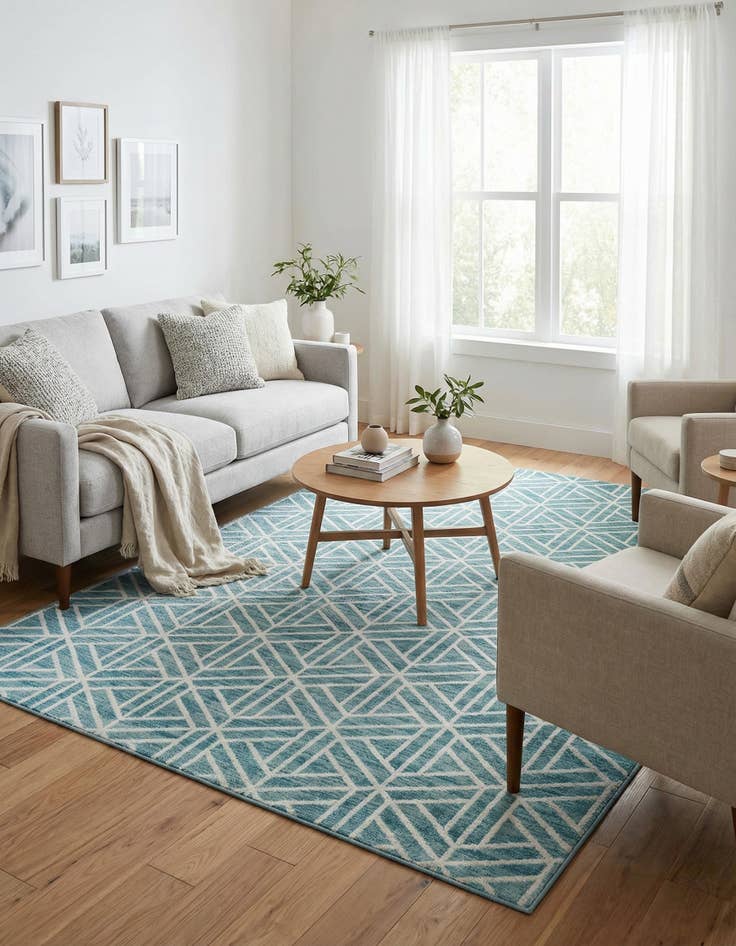 Detail image of 9' x 12' 2 Lattice Trellis Rug