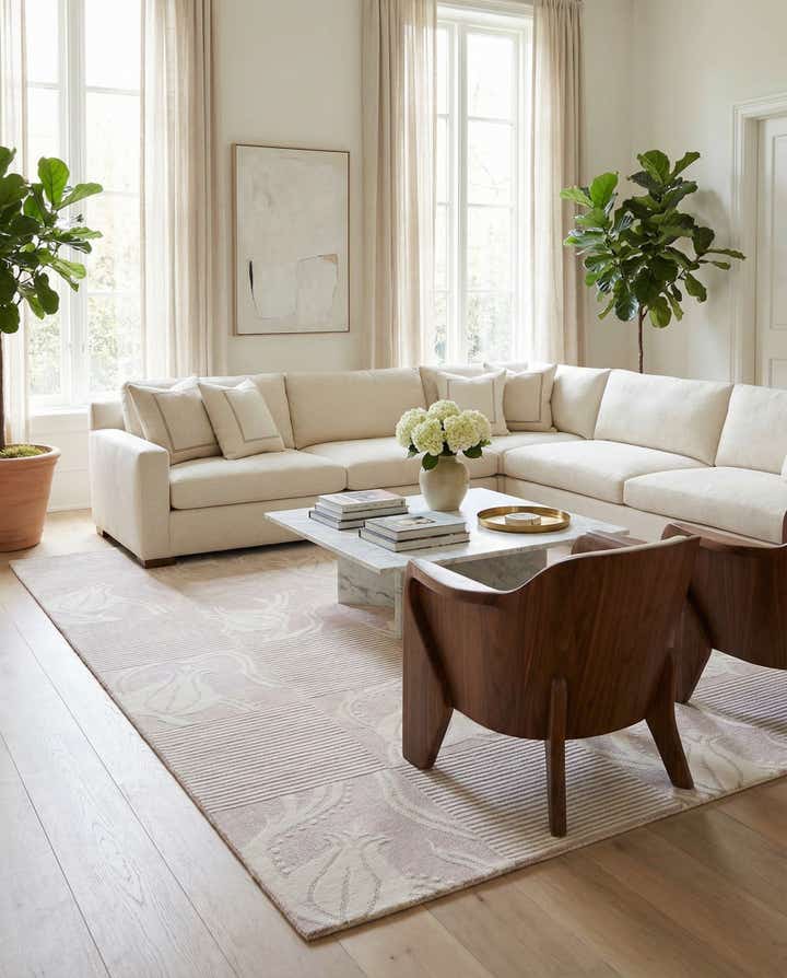 8' x 10' Hand Knotted Darya Wool Rug