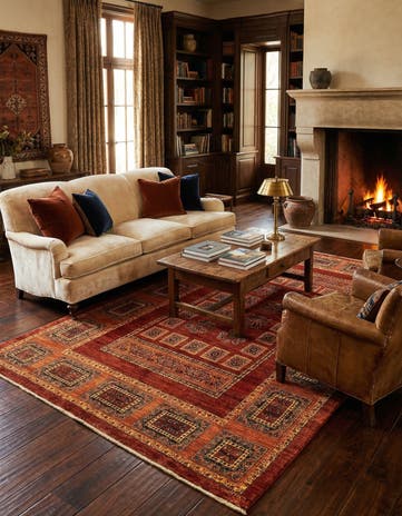 4' 9 x 7' 10 Luribaft Wool Rug