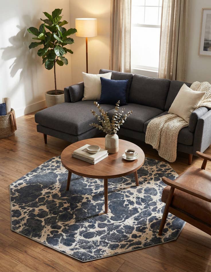 Detail image of  6' x 6' Oasis Octagon Rug