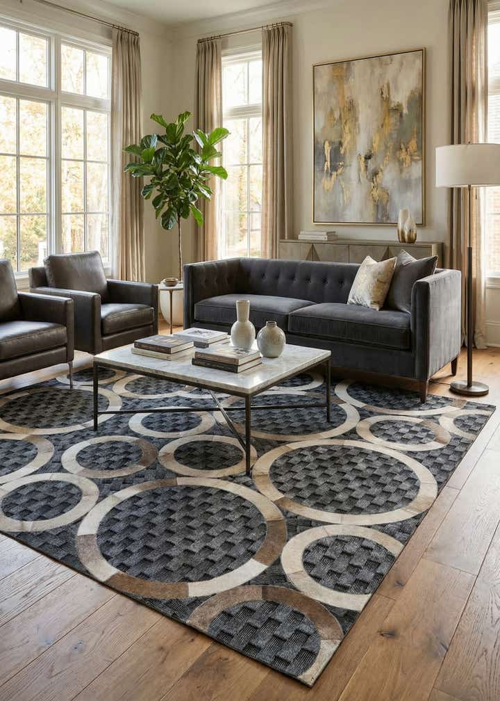 5' 1 x 7' 11 Cowhide - Patchwork Rug