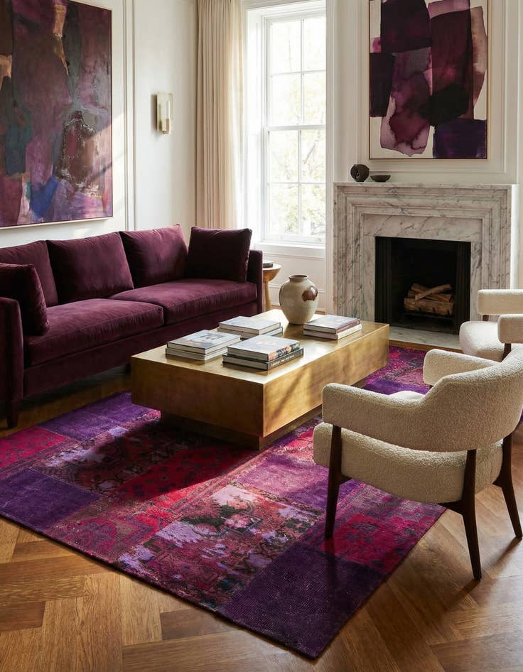 Detail image of 7' 3 x 9' 9  Hand Knotted Ultra Vintage Persian Wool Rug