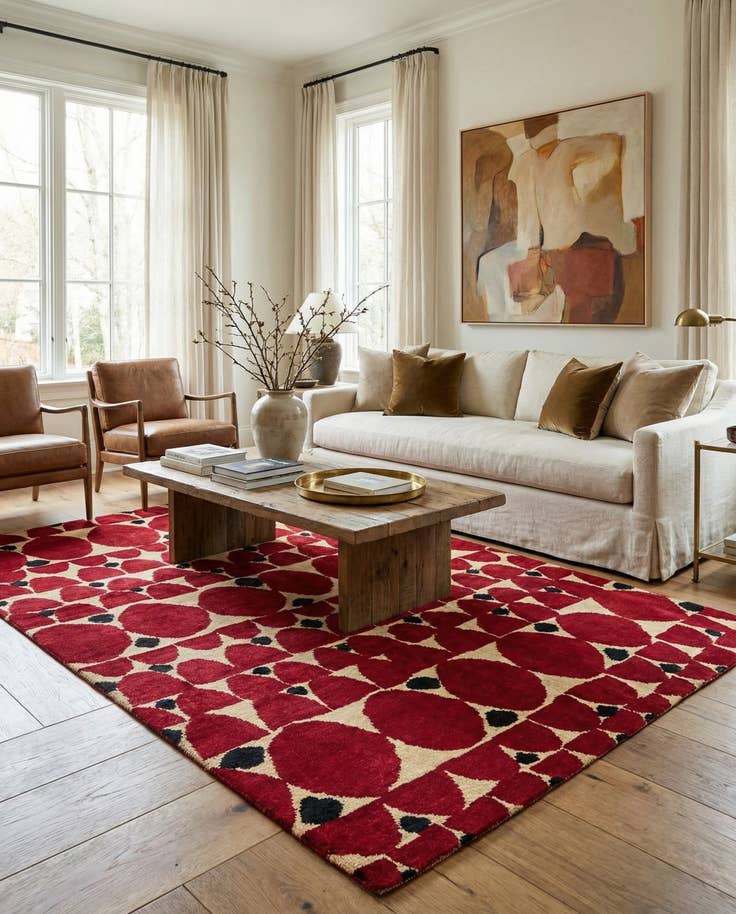 Detail image of 5' 4 x 8' Hand Knotted Darya Wool Rug