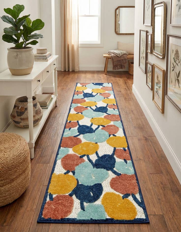 Detail image of 2' x 10'  Washable Belize Indoor / Outdoor Runner Rug