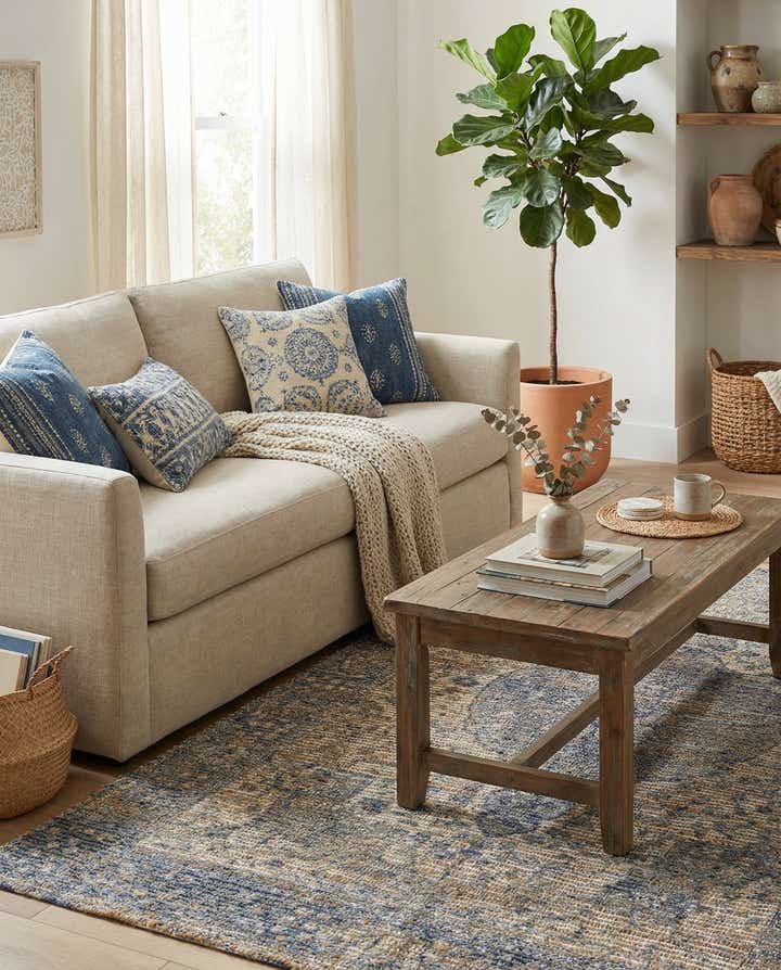 4' 1 x 6' 1 Hand Woven Chenille Jute Rug