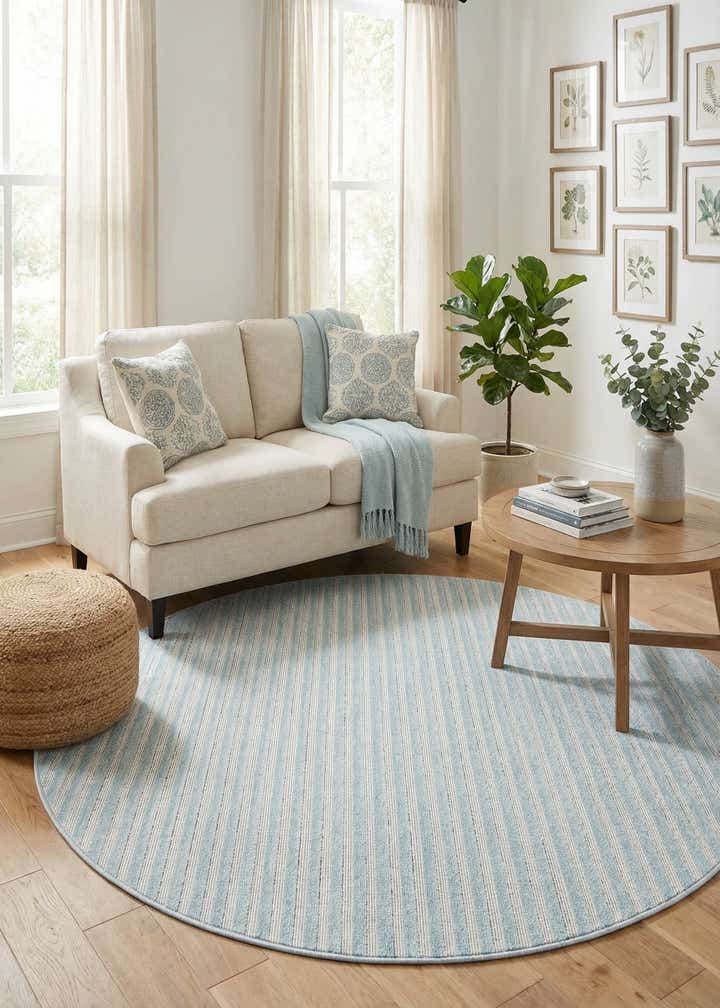 5' x 5' Easy-Clean Sabrina Soto Indoor / Outdoor Round Rug