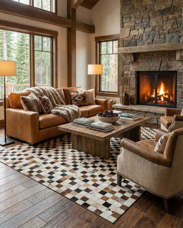 Detail image of 5' 1 x 7' 11 Cowhide - Patchwork Rug