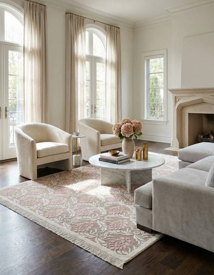 Detail image of 6' 9 x 10'  Hand Knotted Darya Wool Rug